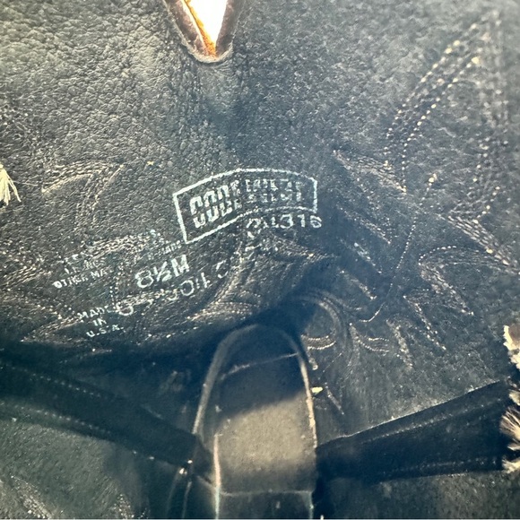 Code West Western Brown Leather Snip Toe Boots - Picture 5 of 6